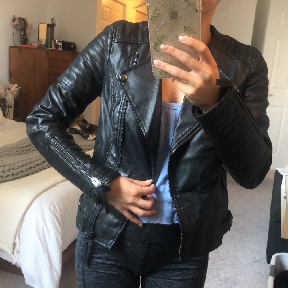Top shop leather moto jacket